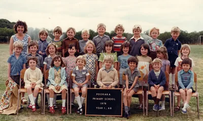 Pooraka Primary School Year 1 A8 class photo, 1978